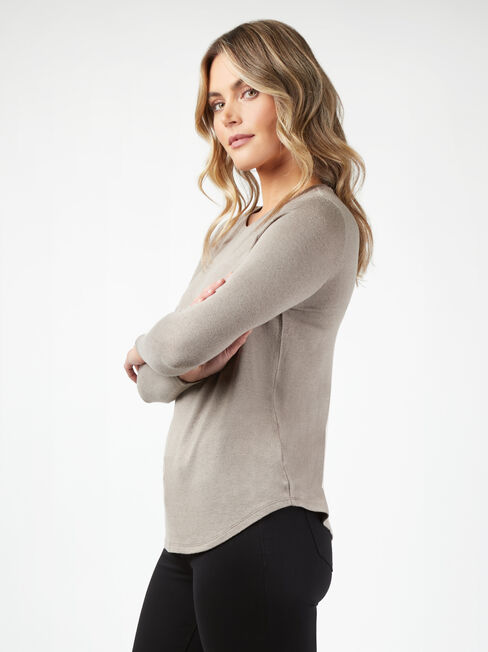 Maddie Soft Touch Curve Hem Pullover, LightWash, hi-res