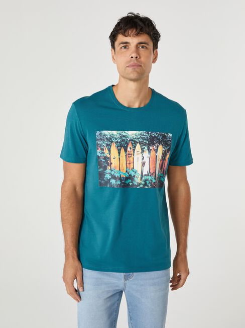 SS Brooks Print Crew Tee