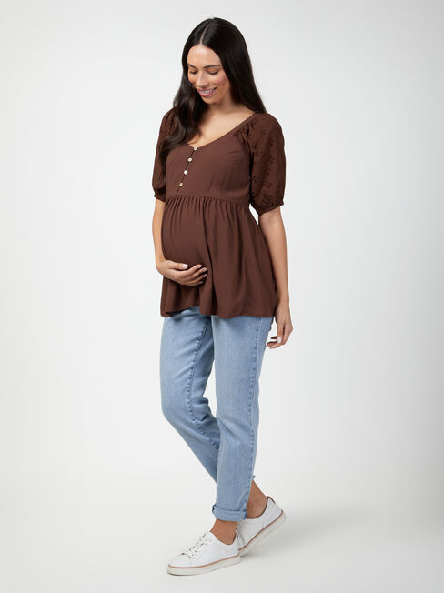 Marley Broderie Maternity Top