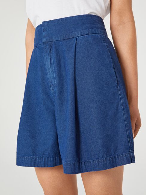 Jemma Bermuda Pleat Short, VintageWash, hi-res