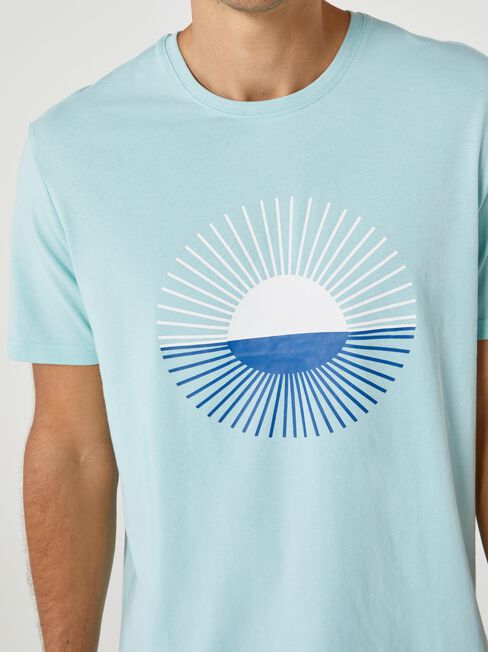 SS Pierre Print Crew Tee, Blue, hi-res