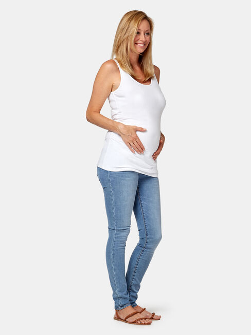 Maternity Skinny Jeans Soft Vintage, Light Indigo, hi-res