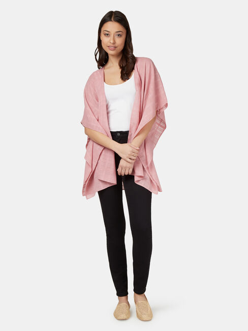Polly Printed Kimono, Pink, hi-res