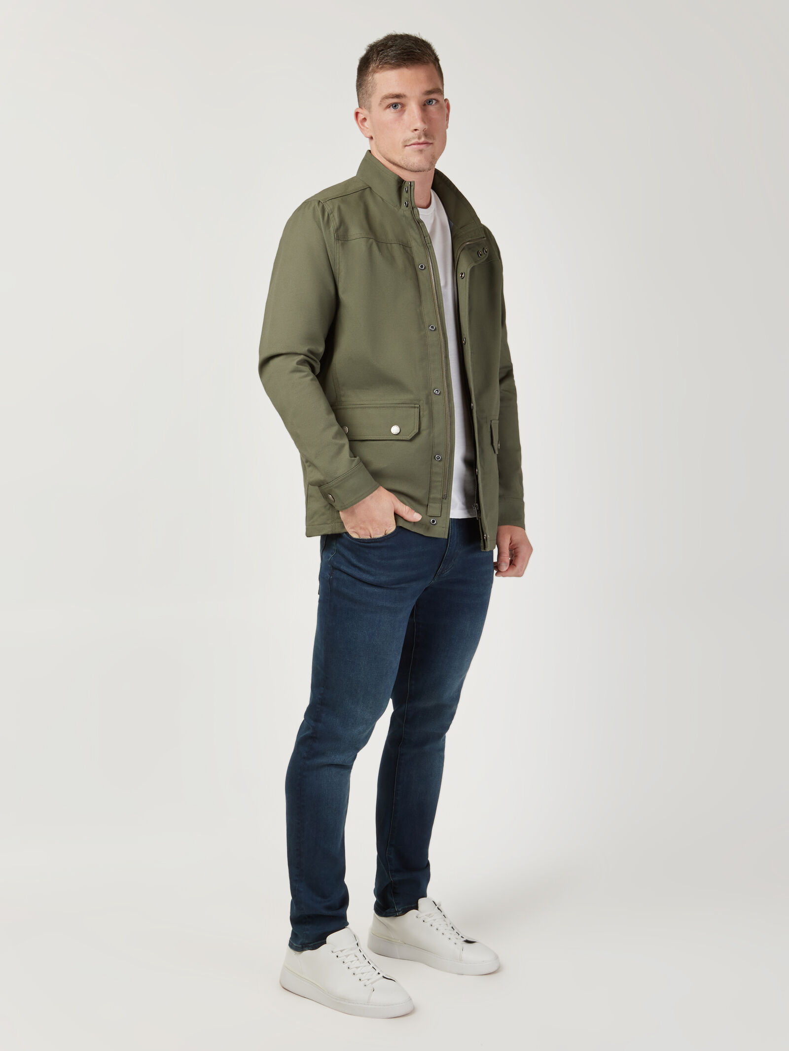 Light green sales utility jacket