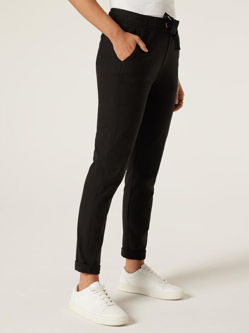 Amelia Luxe Joggers, Black, hi-res