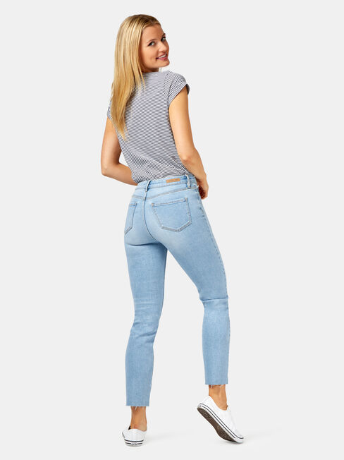 Joni Slim Raw Edge Jean, Light Indigo, hi-res