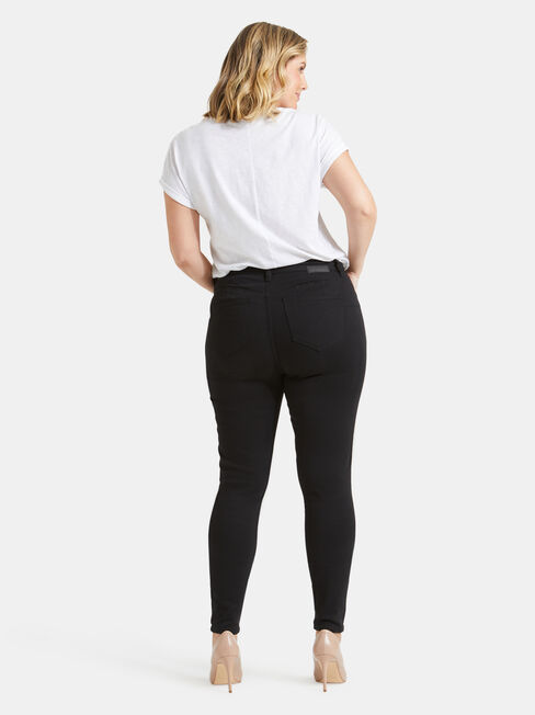 Curve Butt Lifter Skinny Jeans, Black, hi-res