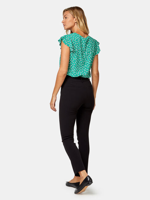 Cathy 4 Way Stretch Pant, Black, hi-res