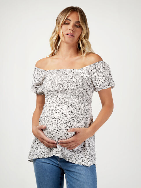 Bonnie Shirred Maternity Top, Multi, hi-res