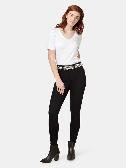 Zebra Print Belt, Print, hi-res