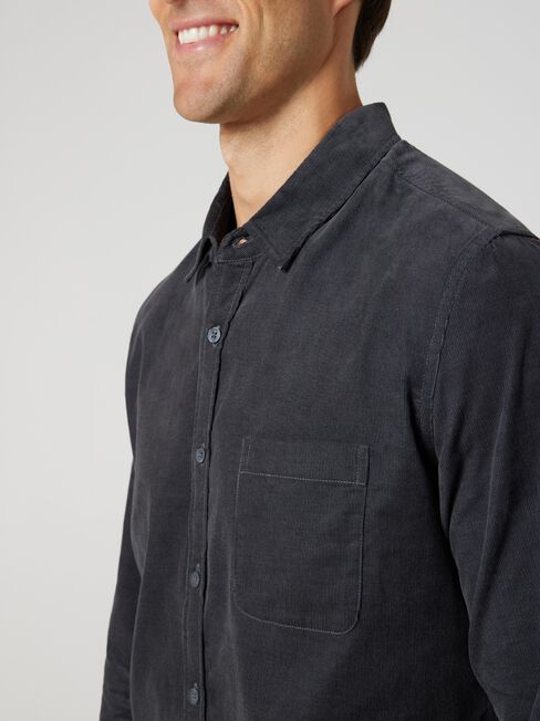 Jamie Corduroy Long Sleeve Shirt, Grey, hi-res