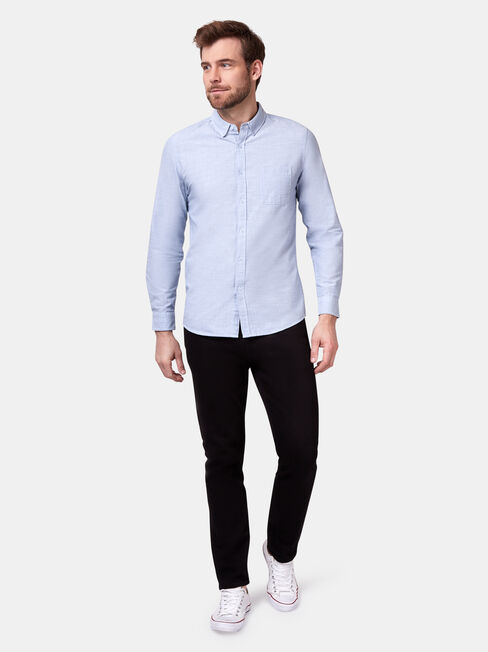 Bennett Long Sleeve Textured Shirt, Blue, hi-res