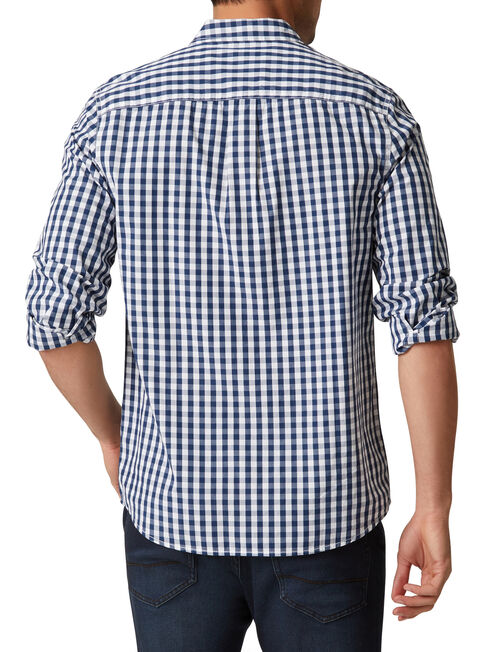 LS Thompson Check Shirt, Blue, hi-res