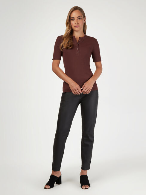 Hazel Henley Tee, Brown, hi-res