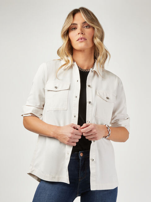 Sasha Shacket, White, hi-res