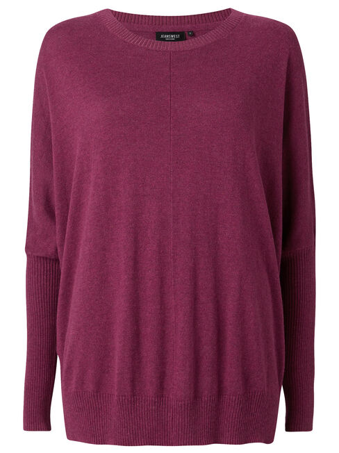 Emery Batwing Knit, Purple, hi-res