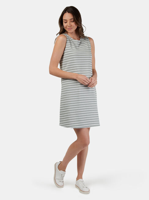 Izzy Sleeveless Jersey Dress, Green, hi-res