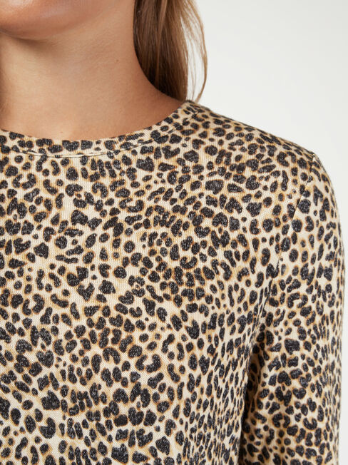Maddie Soft Touch Curve Hem Pullover, Print, hi-res