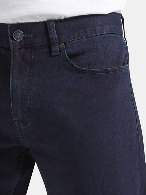 Slim Tapered Jeans Coated Ink, Dark Indigo, hi-res