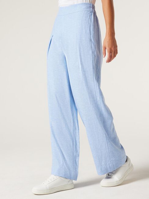 Saige Linen Pant, Powder Blue, hi-res