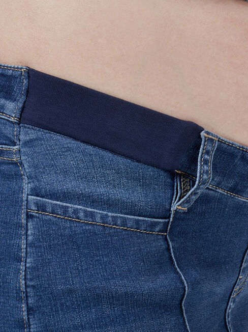 Penelope Maternity Skirt, Blue, hi-res