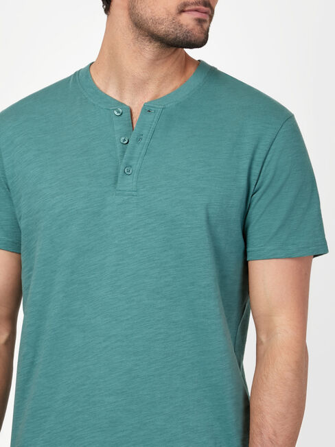 SS Finn Henley Tee, Green, hi-res