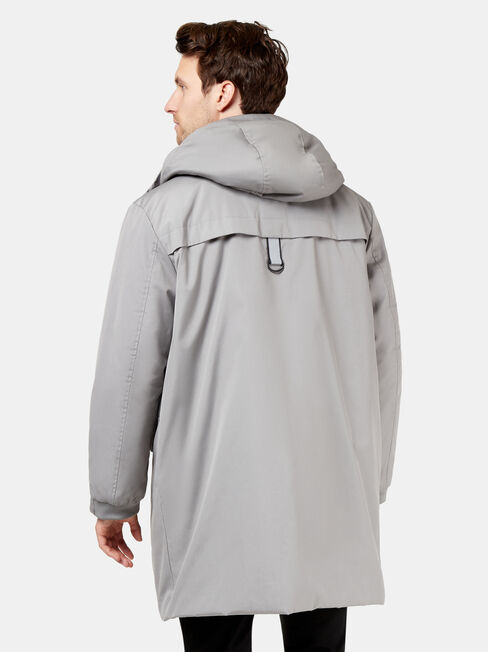 Dwait Longline Jacket, Grey, hi-res
