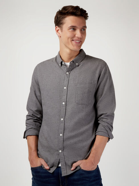 LS Vinson Brushed Shirt, Grey, hi-res