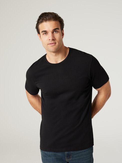 SS Basic Tee, Black, hi-res