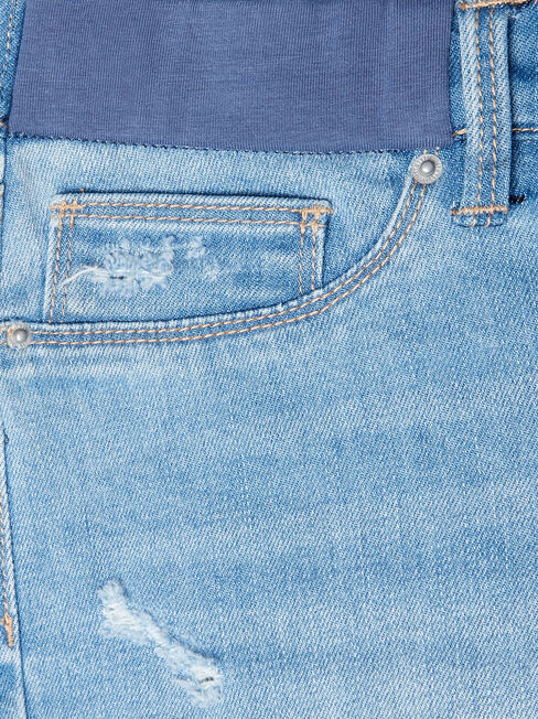Maternity Boyfriend Short, White, hi-res