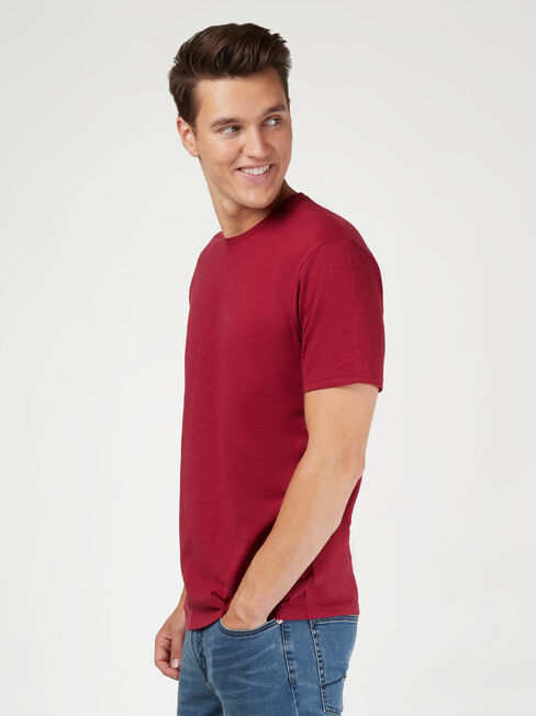SS Pablo Slub Basic Tee, Ruby, hi-res