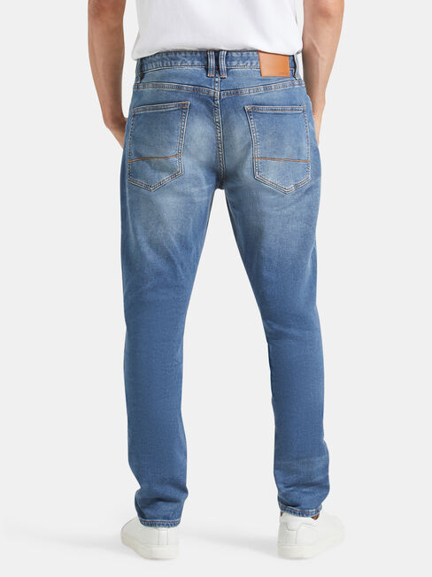 Raleigh Slim Tapered Knit jeans, Light Indigo, hi-res