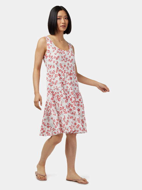Georgia Tiered Dress, Print, hi-res