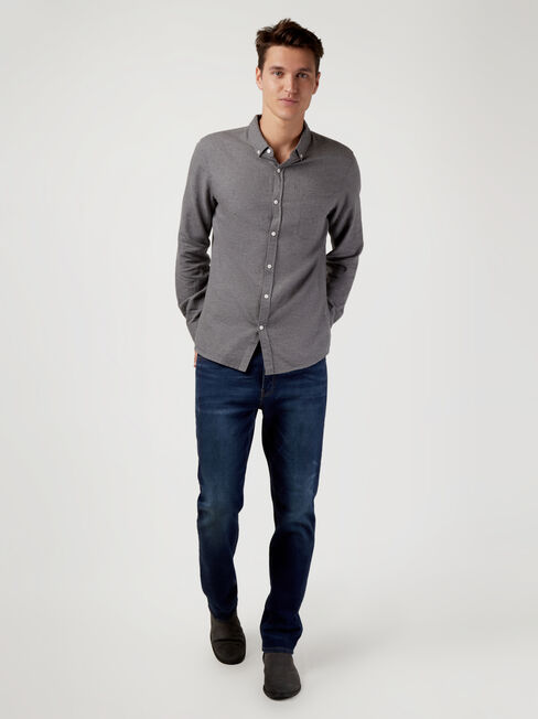 LS Vinson Brushed Shirt, Grey, hi-res