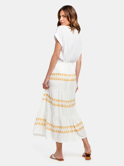 Tiffany Tiered Midi Dress, Stripe, hi-res