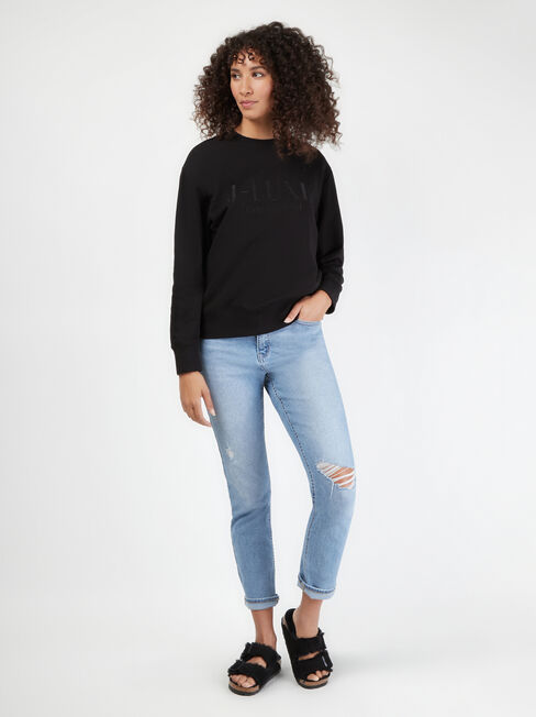 J-Luxe Sweat, Black, hi-res