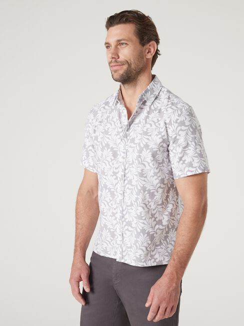 Charlie Print Shirt, Grey, hi-res