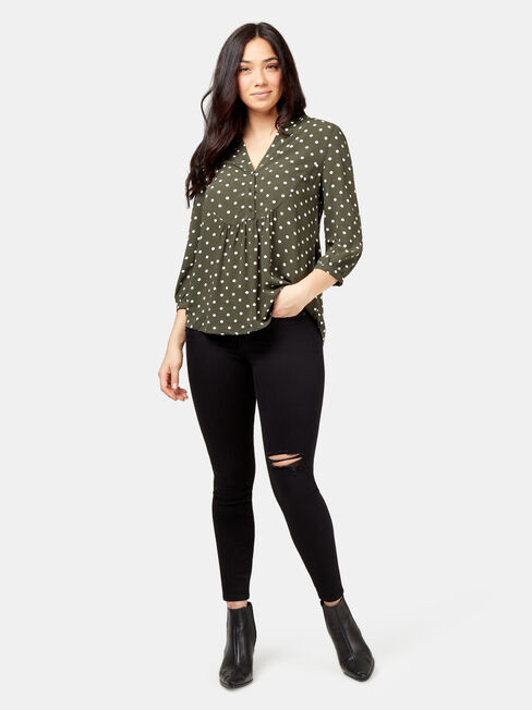 Aria Blouse, Green, hi-res