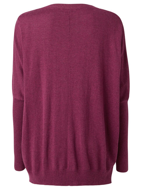 Emery Batwing Knit, Purple, hi-res