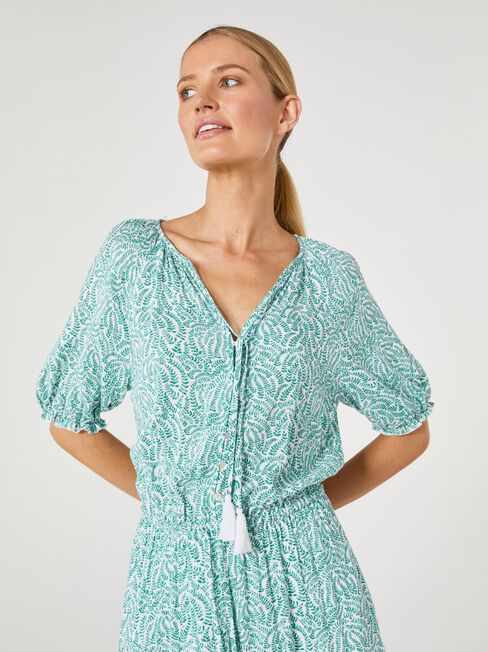 Grace Tiered Midi Dress, Print, hi-res