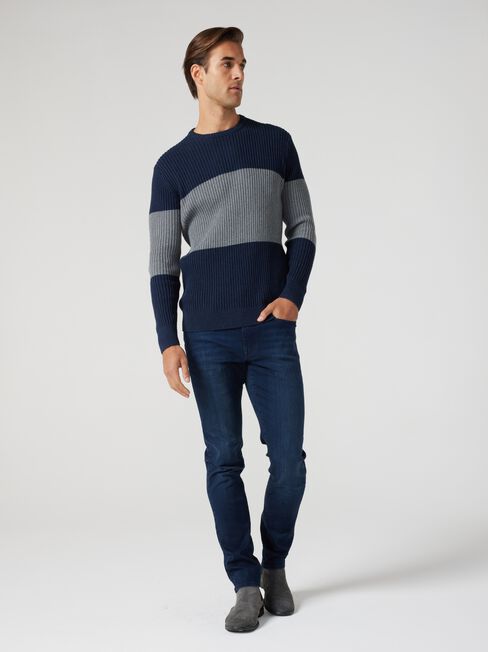 Klein Panel Stripe Crew Knit