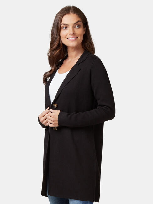 Billy Blazer Coatigan, Black, hi-res