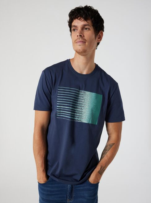 SS Avery Print Crew Tee