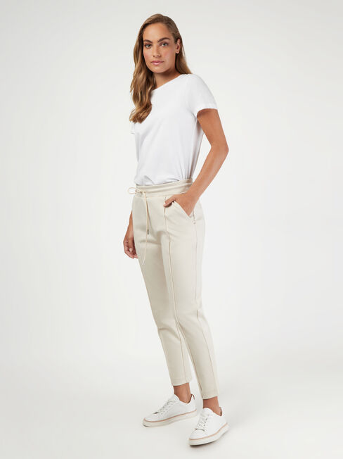 Aria Ponte Jogger, White, hi-res