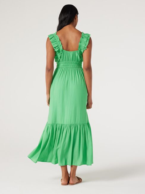 Harper Flutter Slv Dress, Green, hi-res