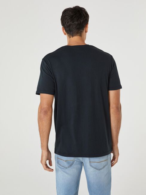SS Evel Knievel All American Print Crew Tee, Black, hi-res