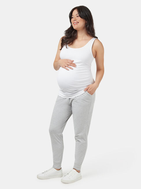 Louisa Drop Crotch Jersey Pant, Grey, hi-res