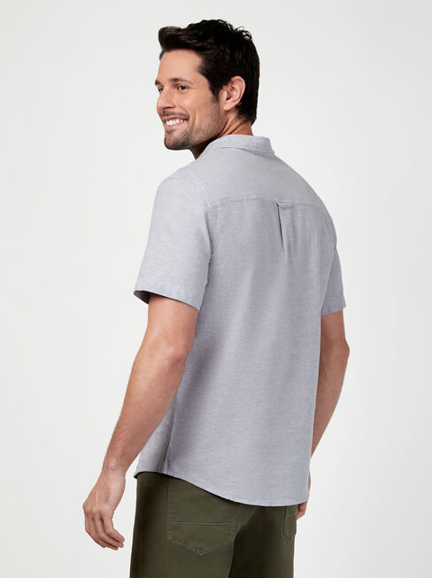 SS Wolf Textured Shirt, Grey, hi-res