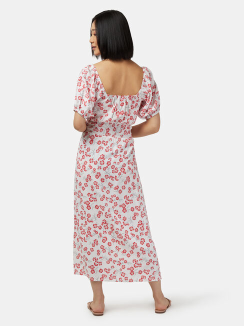 Natalia Shirred Waist Dress, Print, hi-res