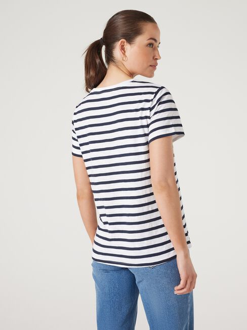 Essential Slub Pocket Tee, Nautical Stripe, hi-res